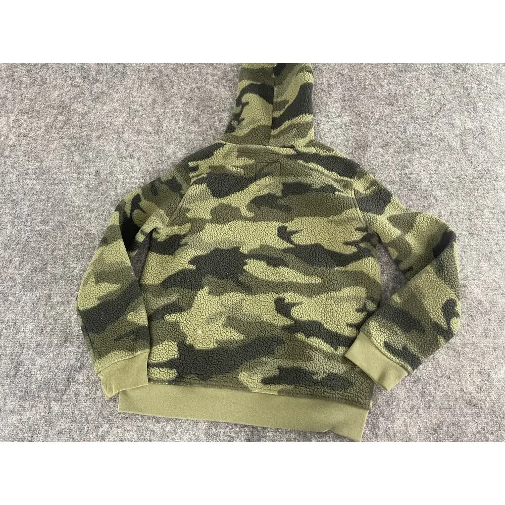 Abercrombie Hoodie Boys 13 14 Camouflage Big Logo Sweatshirt Pullover N311